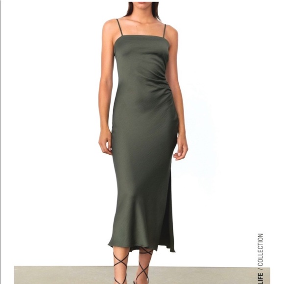 Zara Dresses & Skirts - Zara, midi satin effect dress, never worn with tags